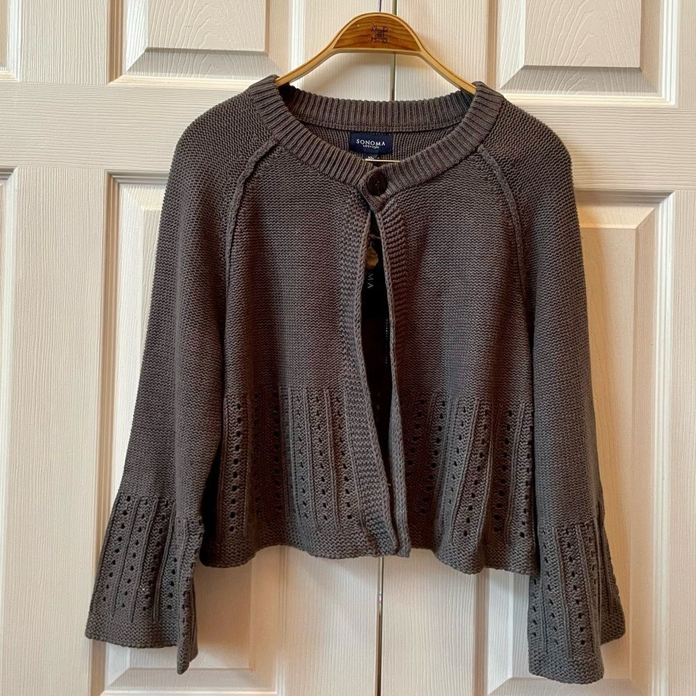 Dark Gray Cardigan by Sonoma Size XL